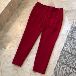 Red ankle pants
